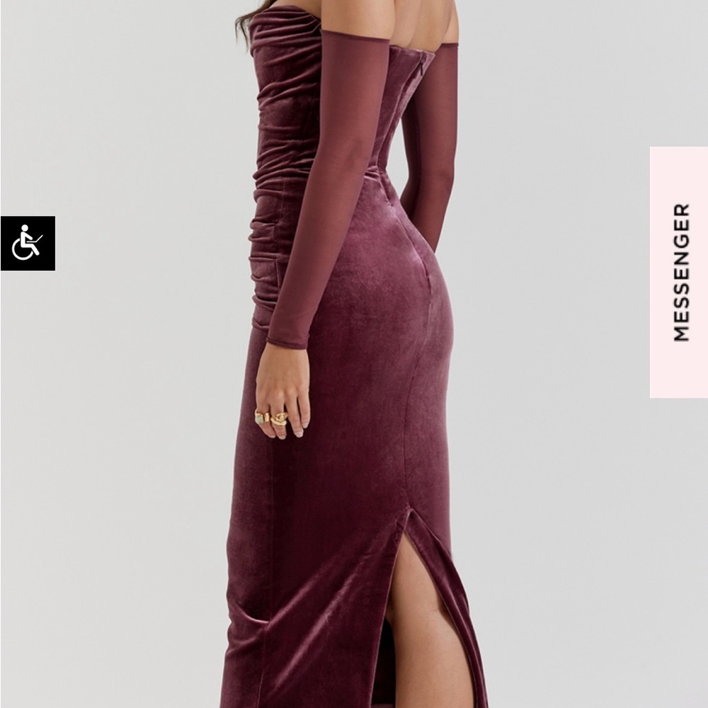 House of CB Mulberry strapless Midi Dress
